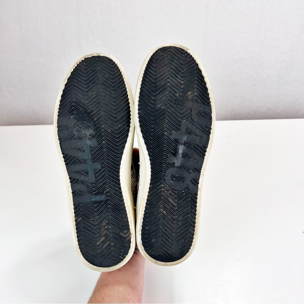 P448 Womens Size 38 Snake Print Sneakers Reptile Low Top Shoes Leather‎ - Picture 5 of 10